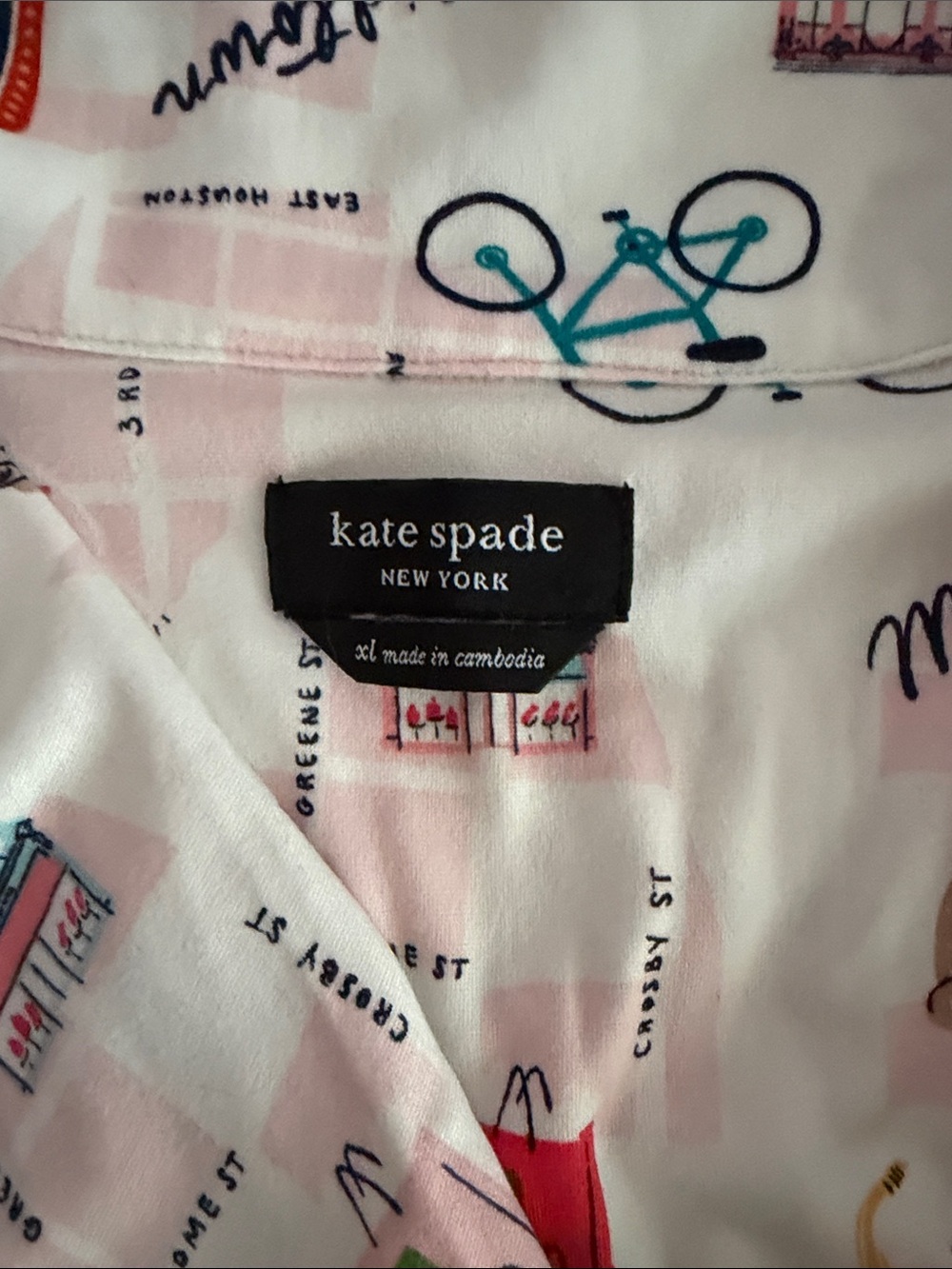 Kate Spade New York NYC Print Pajama Set size xl - Picture 3 of 3